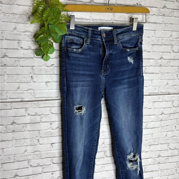 Flying Monkey Darkwash Distressed Skinny Jeans - Picture 3 of 6